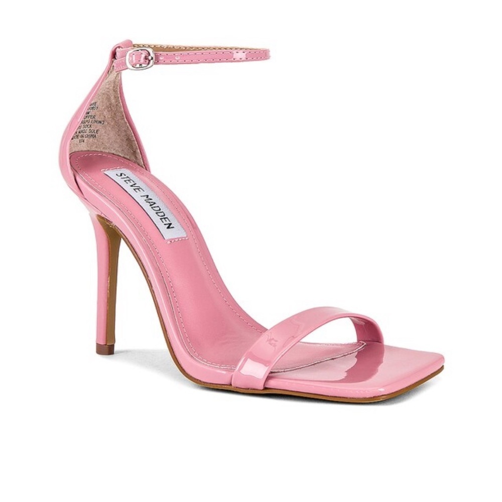NWOB Steve Madden Shaye Square Toe Barbie Pink Heel size 8